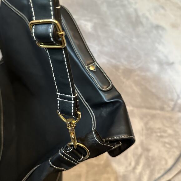 Elizabeth Arden‎ Black Canvas & Leather Large Tote Travel Weekender Carryon Bag - Picture 10 of 16